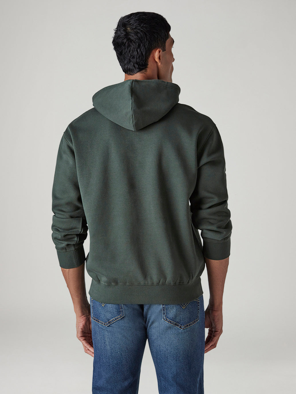 Men's Logo Printed Regular Fit Sweatshirt - Back View