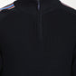 Men's Striped Navy High Neck Sweater - Detail View