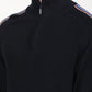 Men's Striped Navy High Neck Sweater - Detail View