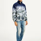 Men's Printed Grey Collar Neck Sweatshirt - Side View