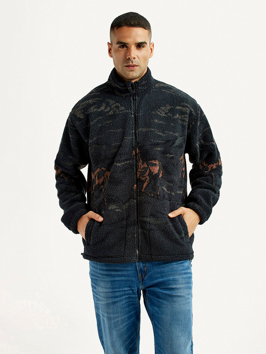 Men's Graphic Loose Fit Sweatshirt - Front View