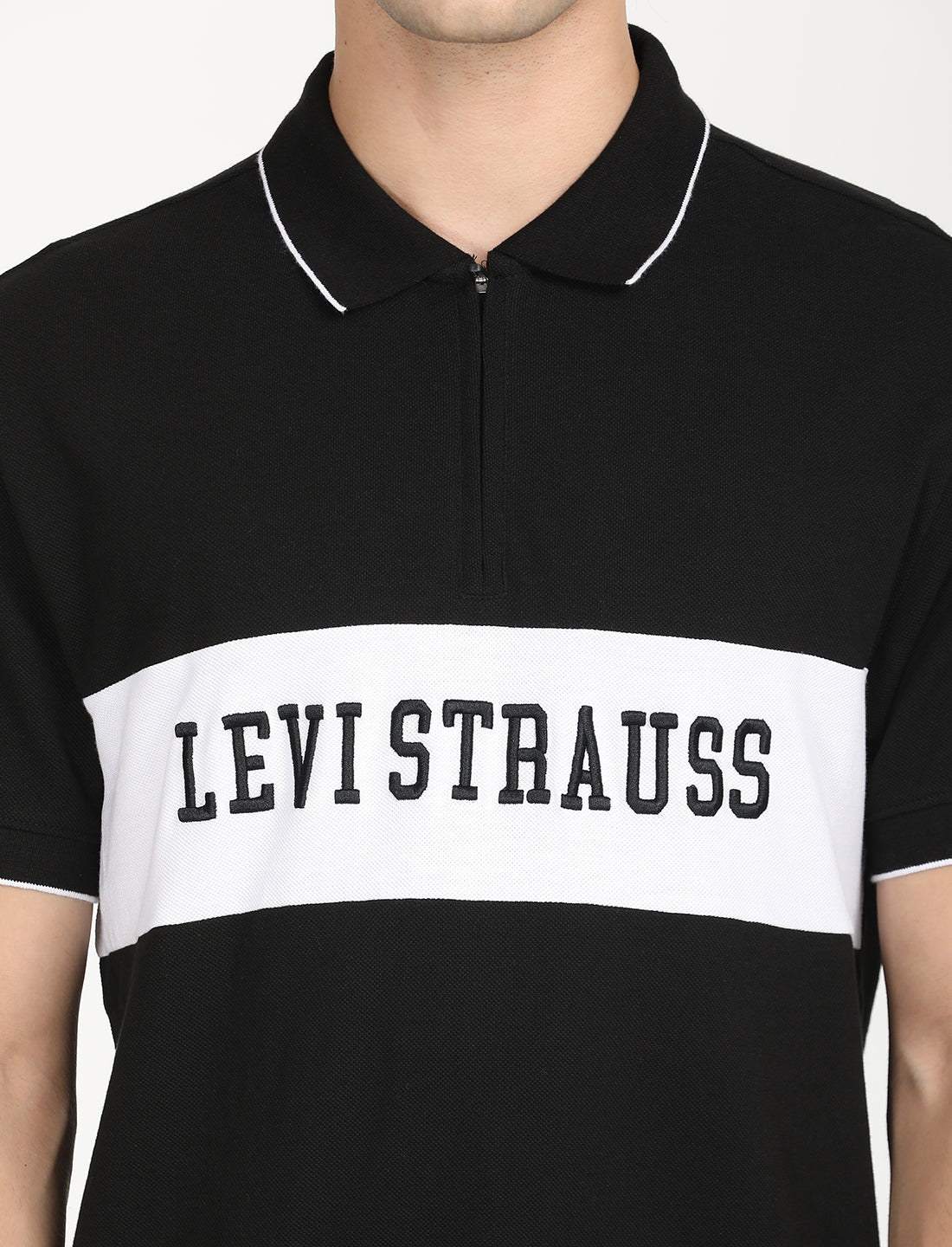 Men's Brand Logo Slim Fit  Polo T-shirt - Detail View