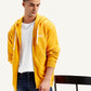 Men's Solid Mustard Hooded Sweatshirt - 20 View