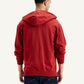 Men's Solid Red Hooded Sweatshirt - 20 View