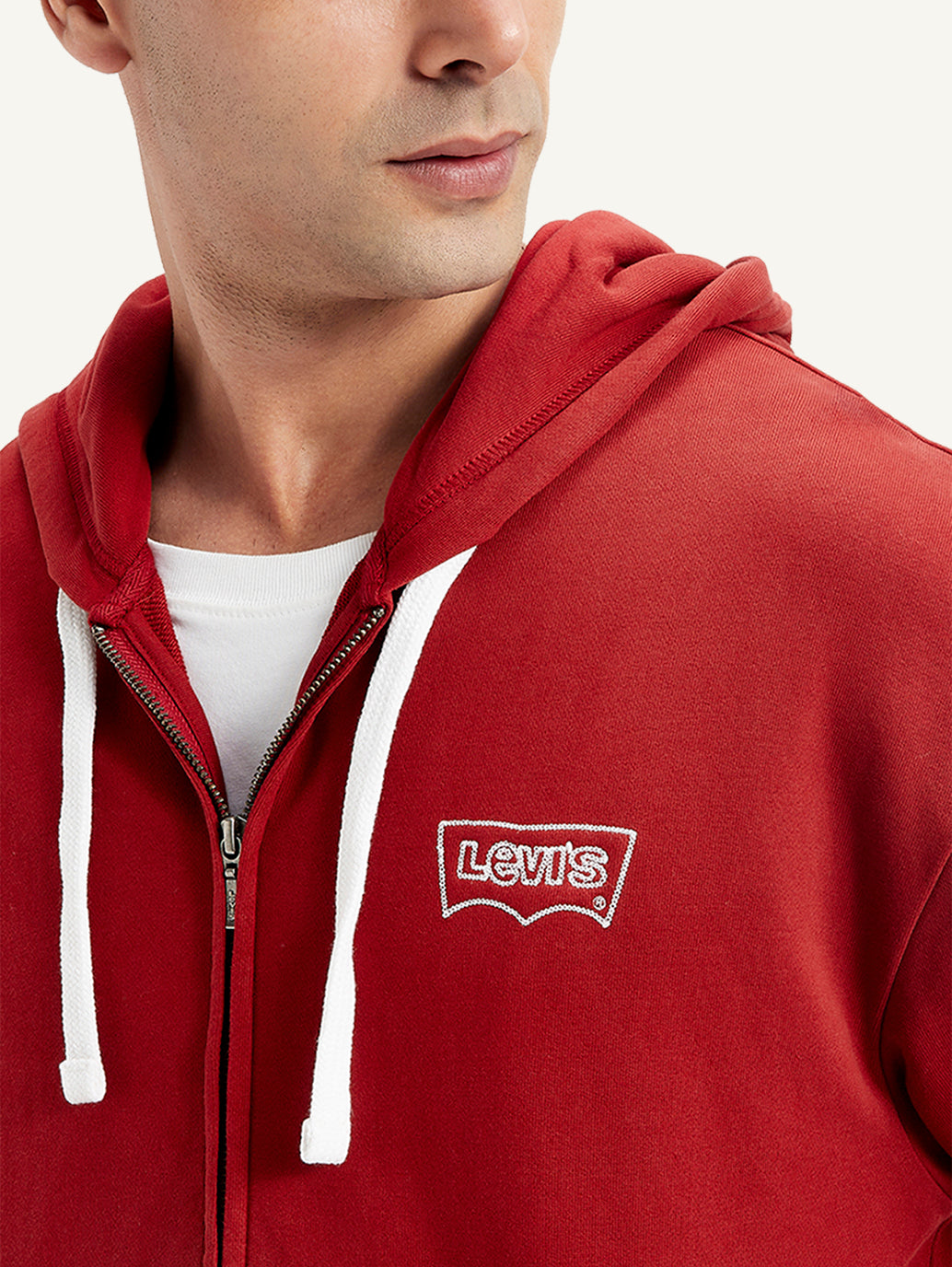 Men's Solid Red Hooded Sweatshirt - b7918be2-db75-4c5c-bbe4-63ebc7dc237b View