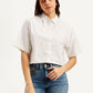 Women's Textured Spread Collar Shirt - Front View