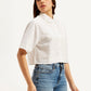 Women's Textured Spread Collar Shirt - Side View