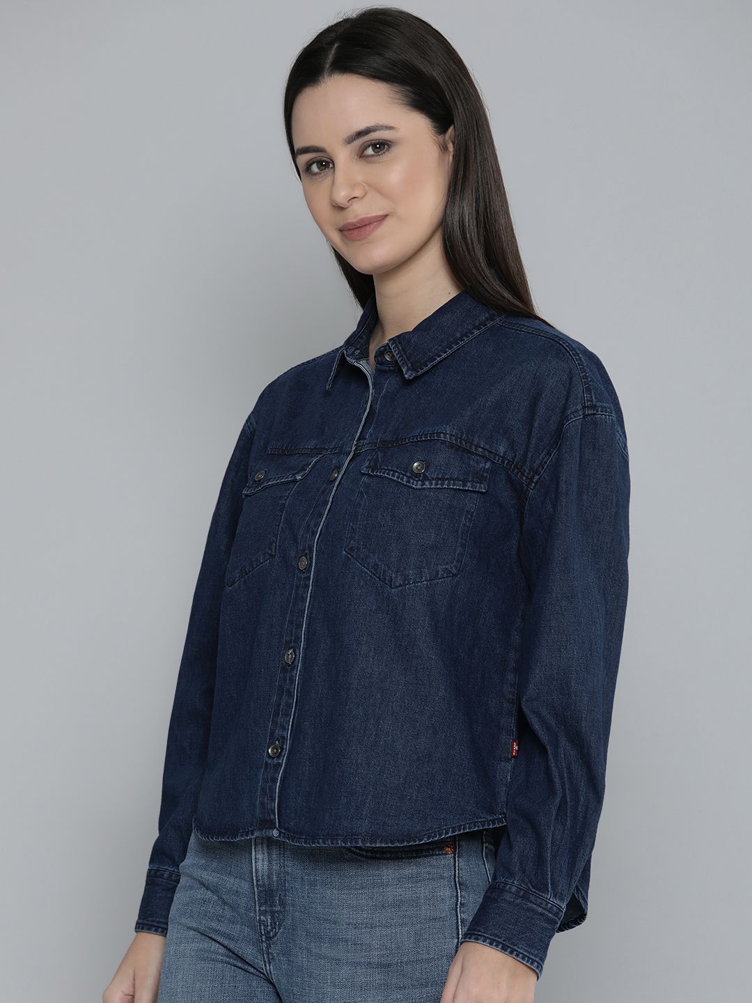 Women's Regular Fit Denim Shirt - 1 View
