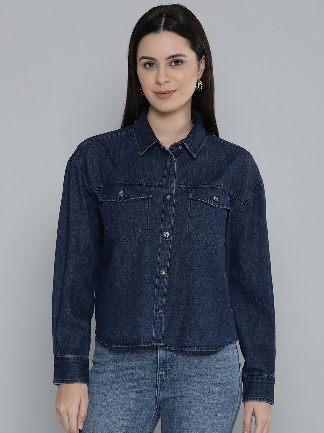 Women's Regular Fit Denim Shirt - 4 View