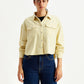 Women's Solid Regular Fit Denim Shirt - Front View