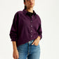 Women's Solid Relaxed Fit Denim Shirt - Styleshot View