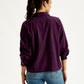 Women's Solid Relaxed Fit Denim Shirt - Back View