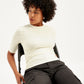 Women's Textured Crew Neck Top - Elevated View