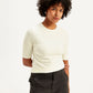 Women's Textured Crew Neck Top - Styleshot View