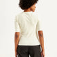 Women's Textured Crew Neck Top - Back View