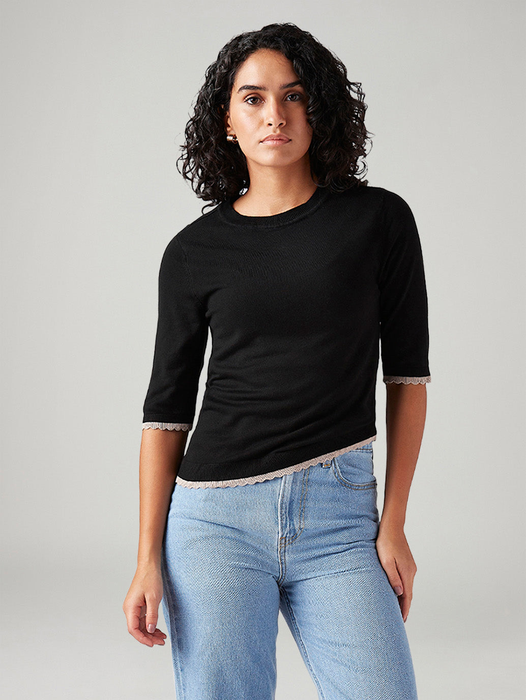 Women's Solid Slim Fit Top