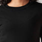Women's Solid Slim Fit Top - Detail View