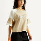 Women's Brand Logo Relaxed Fit T-shirt - Side View