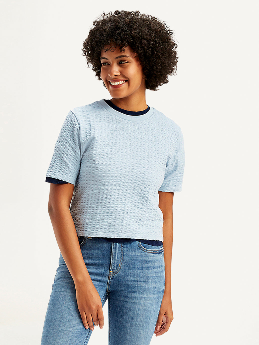 Women's Textured Regular Fit Top - Styleshot View