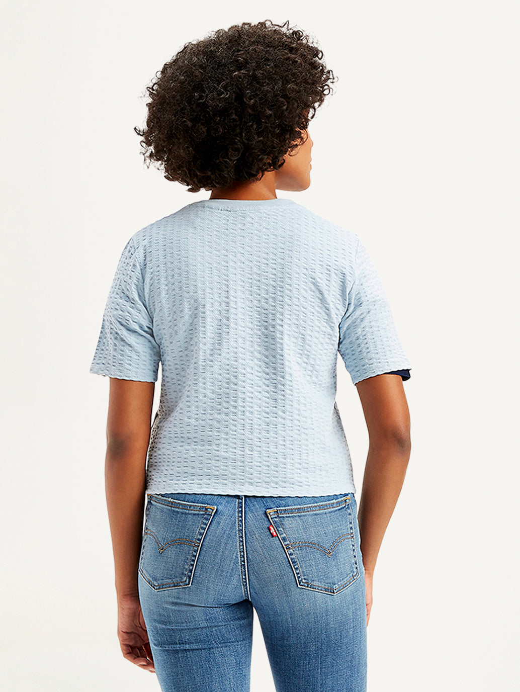 Women's Textured Regular Fit Top - Back View