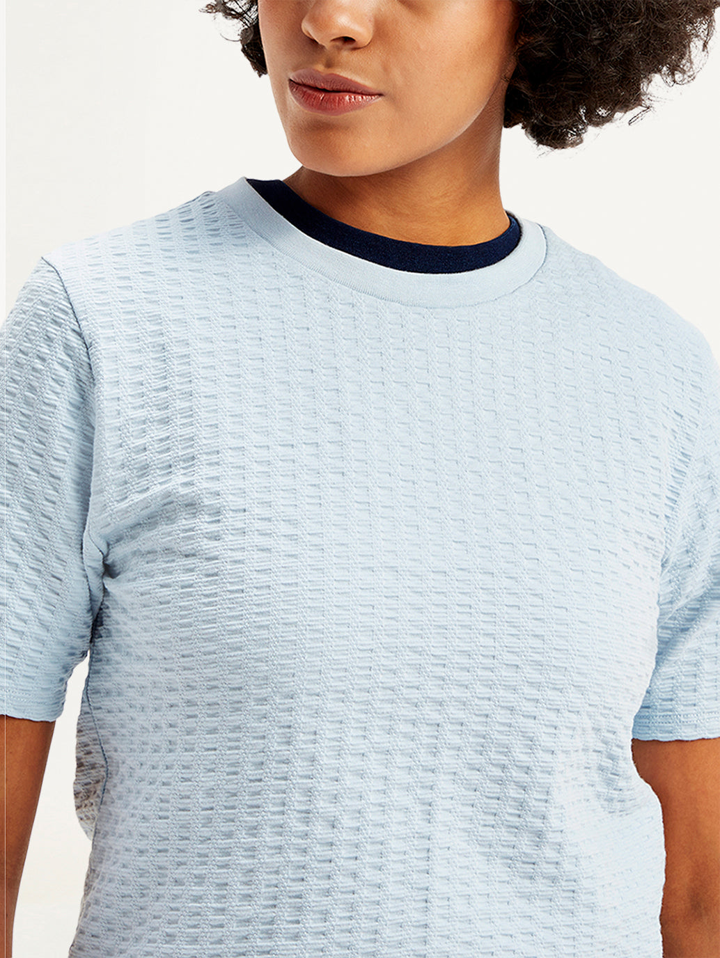 Women's Textured Regular Fit Top - Detail View