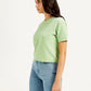 Women's Textured Light-Green Crew Neck Top - Side View