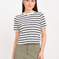 Women's Striped Relaxed Fit T-Shirt - jpg View