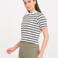 Women's Striped Relaxed Fit T-Shirt - jpg View