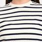 Women's Striped Relaxed Fit T-Shirt - detail View