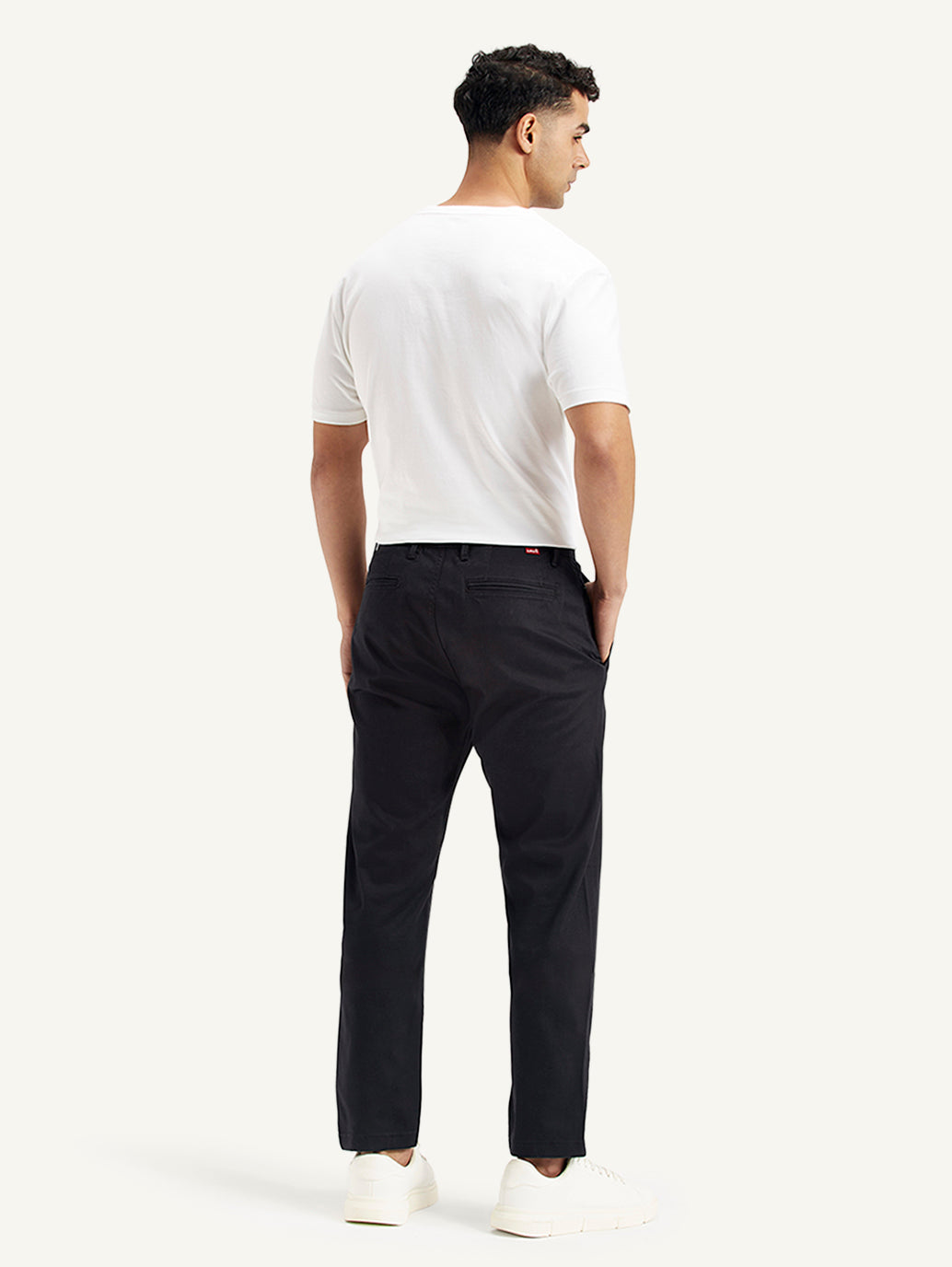 Men's Black Tapered Chinos - 37efd990-ca4f-4193-aa87-e205a0235060 View
