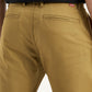 Men's Tan Regular Fit Chinos - Detail View