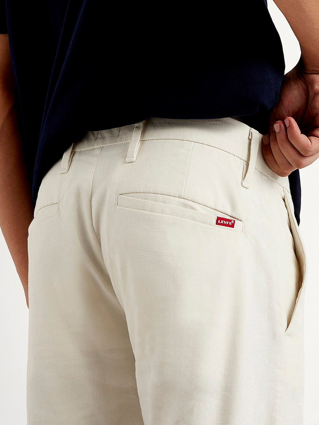 Men's White Tapered Fit Trousers - a8bf6325-3101-45f0-ae06-f73641ae7356 View