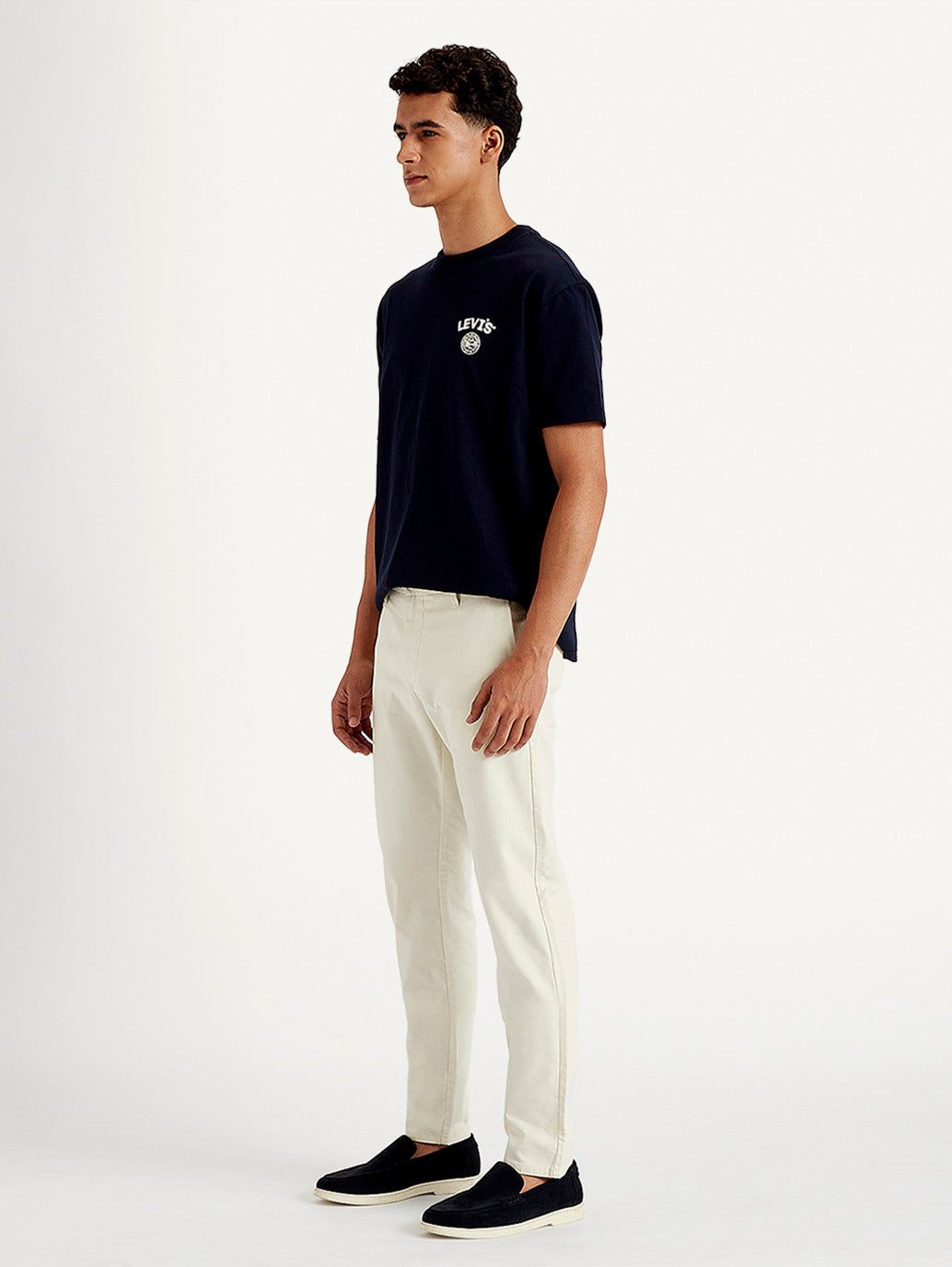 Men's White Tapered Fit Trousers - 157878d1-042e-4c17-b696-fed49749dbcf View