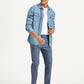 Men's Blue Tapered Chino Trousers - Styleshot View