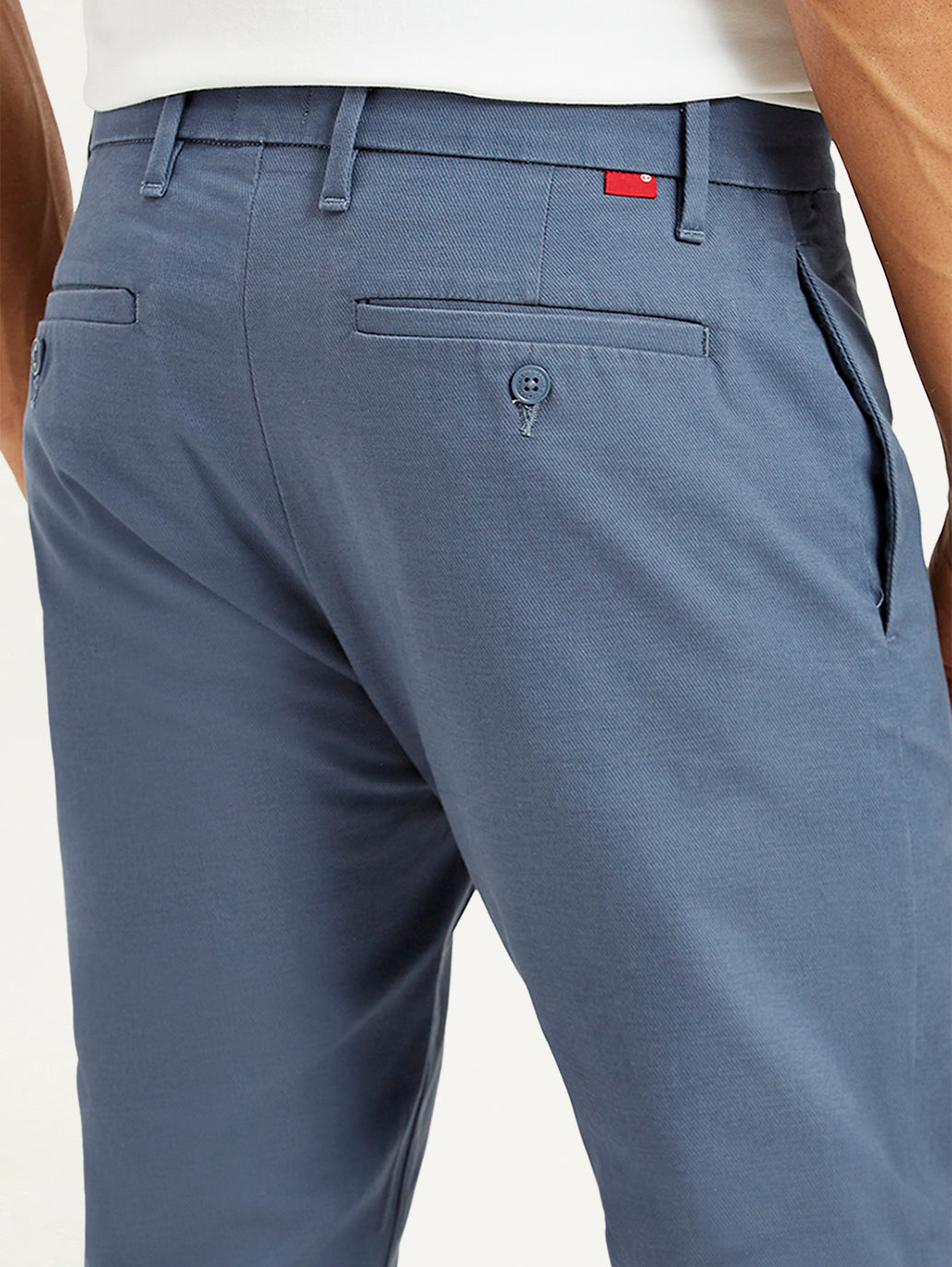 Men's Blue Tapered Chino Trousers - 06136b66-1a1a-46b8-a184-a2241b36868b View