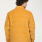 Men's Quilted Yellow Spread Collar Puffer Jacket - Back View