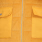Men's Quilted Yellow Spread Collar Puffer Jacket - 7 View