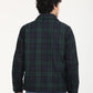 Men's Plaid Navy Spread Collar Shacket - Back View