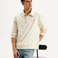 Men's Solid Cream Spread Collar Tailored Jacket - Styleshot View
