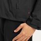 Men's Solid Black Hooded Tailored Jacket - Detail View
