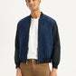 Men's Colorblock Navy Bomber Jacket - Styleshot View