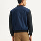 Men's Colorblock Navy Bomber Jacket - Back View