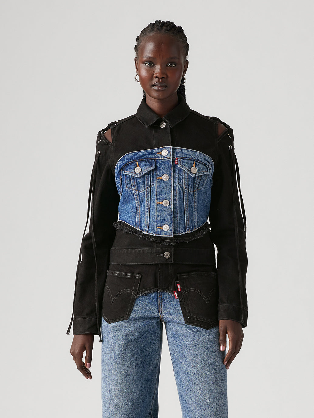 Levi’s® x ADSB Andersson Bell Half Denim Trucker Jacket - Front View