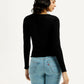 Women's Textured Slim Fit Top - Back View