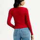 Women's Textured Slim Fit Top - Back View
