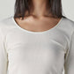 Women's Solid Regular Fit Ribbed Top - Detail View