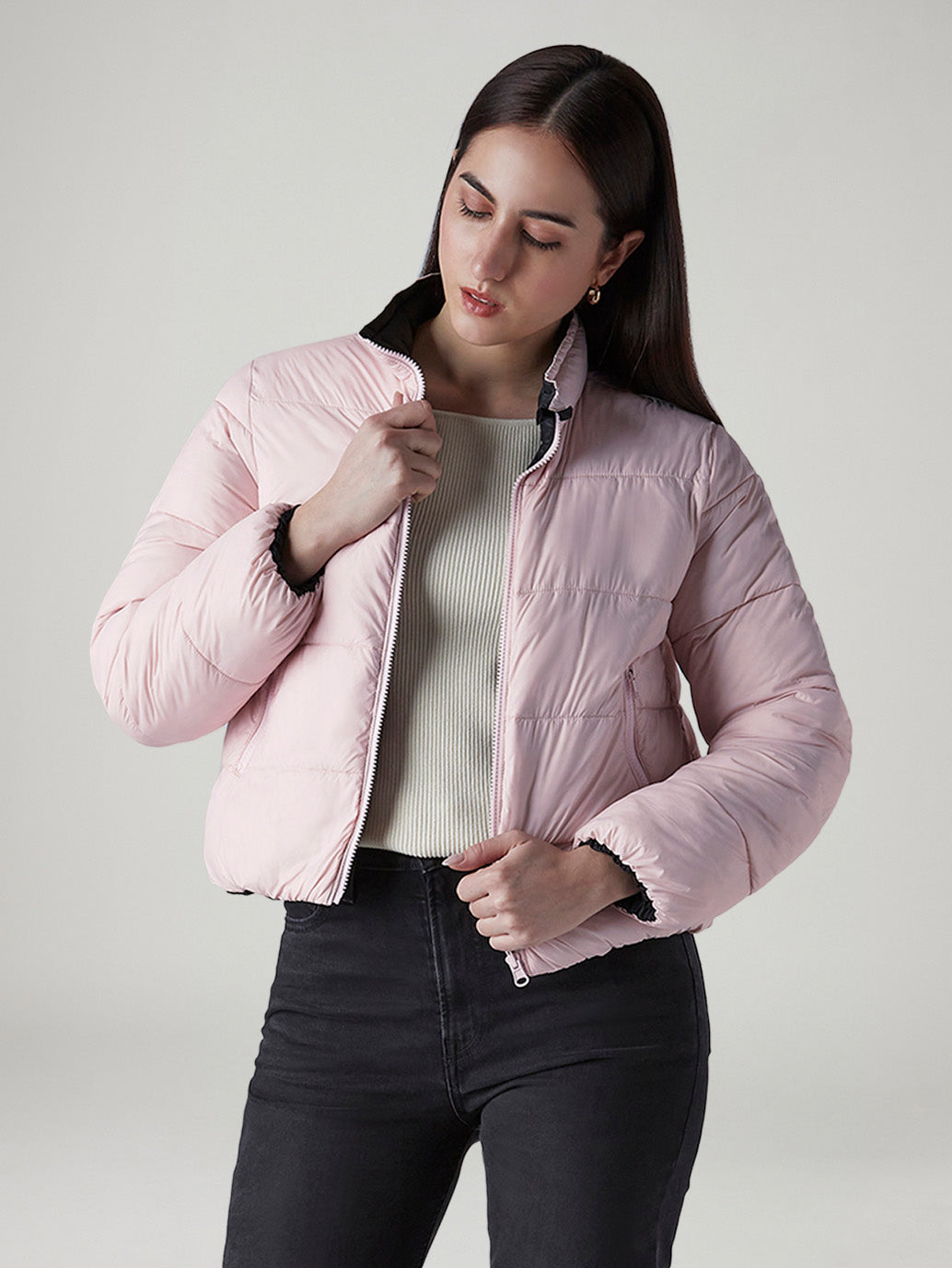 Women's Quilted Relaxed Fit Reversible Jacket