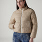 Women's Quilted Relaxed Fit Reversible Puffer Jacket - Front View