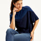 Women's Colorblock Loose Fit Crop T-Shirt - 16b10f4f-27cc-4e7c-a77e-6a282a3a6aa2 View