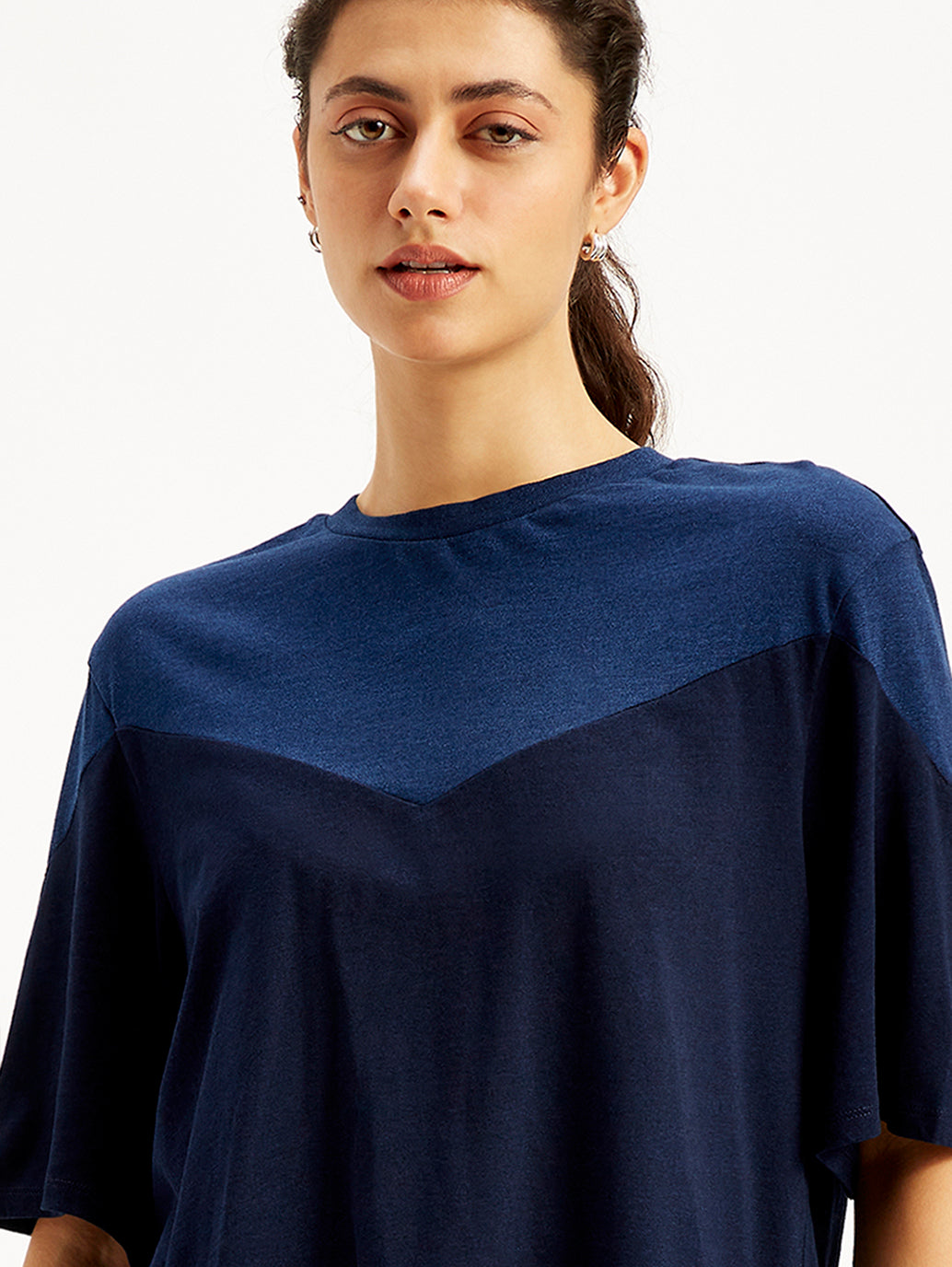 Women's Colorblock Loose Fit Crop T-Shirt - 30f9465f-816f-42f2-8183-453e93e027d1 View